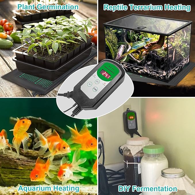 Seedling Heat Mat 8 Pack 10 x 20.75 MET-Certified Warm Hydroponic Heating Pad Waterproof Warm Hydroponic Plant Heating Mat for Germination Greenhouse Grow Seed Starter