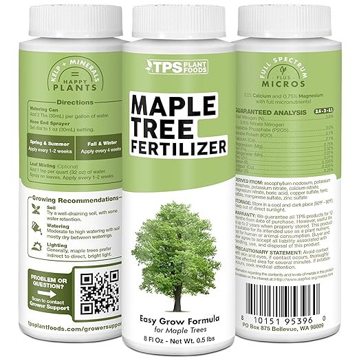 Maple Tree Fertilizer – Liquid Plant Food for Vibrant Color Stronger Roots &amp Healthy Growth 32 oz