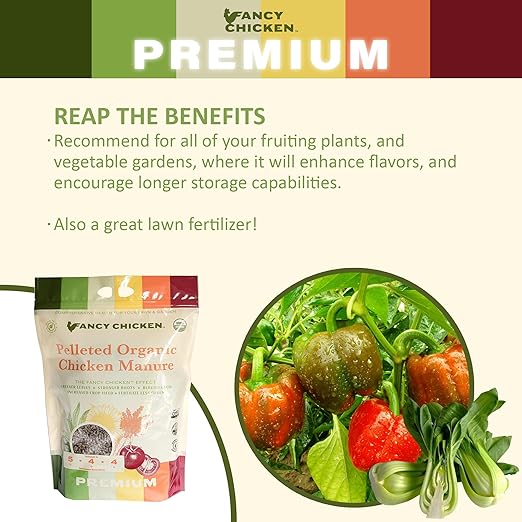 Premium Manure – 15 Lb Pelleted Organic Fertilizer with Natural Performance Enhancers All-Natural Plant Food Ideal for Vegetables Gardening &amp Farming USDA
