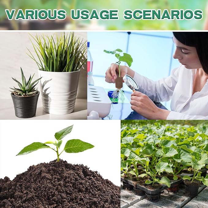 Amyhill Hydroponic Sponges Grow Starter Pods Organic Growth Sponge Starter Plugs for Plant Cloning Growing (100 Pieces)