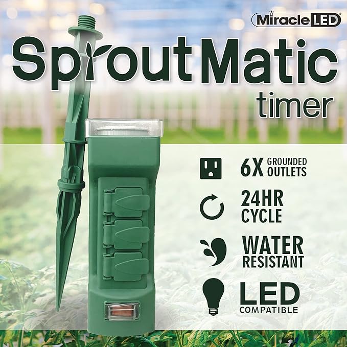 Miracle LED Classroom Gardener Clamp-on LED Grow Light Kit with Sproutmatic Timer Controls 6-Pack (Count of 1)