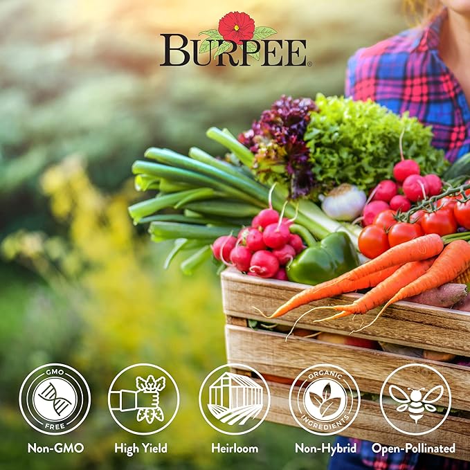 Burpee Heirloom Vegetable Seeds Variety Pack with 35 Varieties of Plant Seeds 30000+ Garden Seeds - Mixed Non-GMO Seeds with Select Varieties of Lettuce Beans Tomatoes Peppers Squash and More