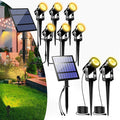 T-SUNUS Solar Spot Lights for Outdoor Warm White 3000K Landscape Spotlight IP65 Waterproof Separated Panel Uplights with 9.8ft Cable Auto On/Off for Tree Yard Lawn House Driveway Pathway Pool