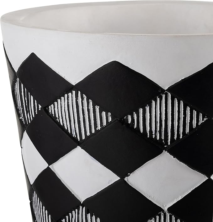 S2 1012 Diamond Planter W Wood Legs Black(KD)