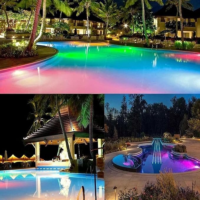 Submersible LED Fountain Light - IP68 Waterproof 12V Underwater Spotlight for Garden Pond Patio and Pathway