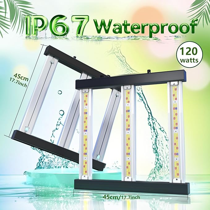Grow Light FARMLITE Grow Lights for Indoor Plants Full Spectrum LED Growing Light Plant Hanging Growing Bar Lamps Seedling Daisy Chain Dimmable Board 2x2ft Coverage (120 Watts)