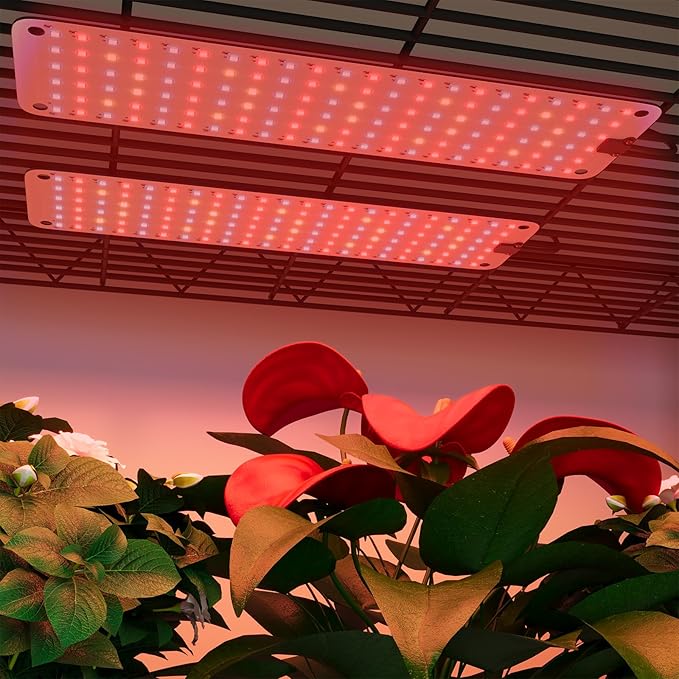 Under Cabinet Grow Light LED Grow Lights for Indoor Plants Full Spectrum Plants Light for Shelves with Auto Timer 3/9/12H 616LEDs Ultra-Thin Grow Light Panel for Seed Starting Flowers Veg 4PACK