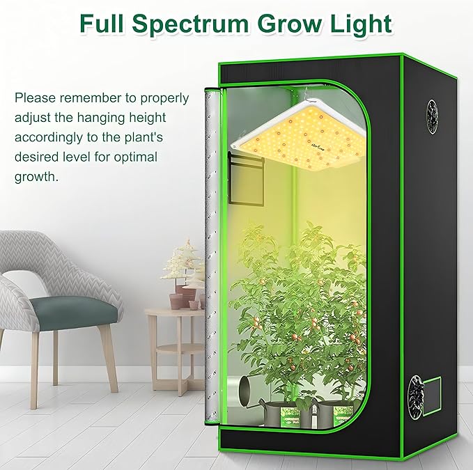 Grow Lights for Indoor Plants Full Spectrum 234pcs LEDs 3x3 Ft Coverage Dimmable Plant Grow Lamps for Veg Bloom Seedlings with Temperature Hygrometer