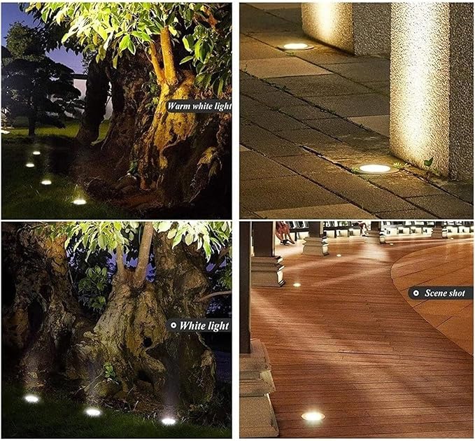 10W/15W IP68 Waterproof Outdoor Recessed Ground Spotlight Anti-Rust Aluminum Landscape Lighting for Patio Pathway and Lawn
