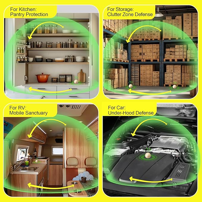 Rodent &amp Mice Repellent 12 PCSMouse Repellent Balls for Longer Lasting Scent | Indoor Outdoor Car Engine Protection | Mice Rat Deterrent for Home Garage Attic | Pet &amp Kid Safe