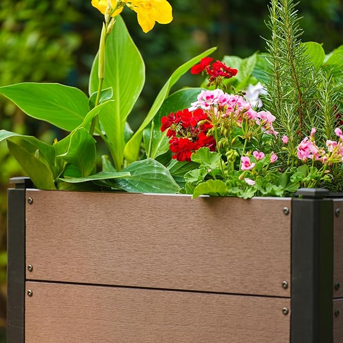 Rectangular Raised Garden Bed- Portable Garden Raised Beds Outdoor Planter Box Planting Bed for Vegetables Herbs Flowers