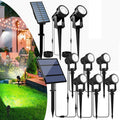 T-SUNUS Solar Spot Lights Outdoor IP65 Waterproof White 6000K Landscape Spotlights 9.8ft Cable Separate Panel Auto Dusk to Dawn Dimmable for Flag Yard Garden Patio Driveway Pathway Garage