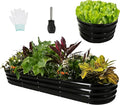 NestNature Modular Galvanized Raised Garden Bed Kits 17 Tall 10-in-2 Outdoor Metal Raised Planter Bed for Planting Plants Vegetables Fruits Flowers Herbs Gardening Ground Planter Box-Gray