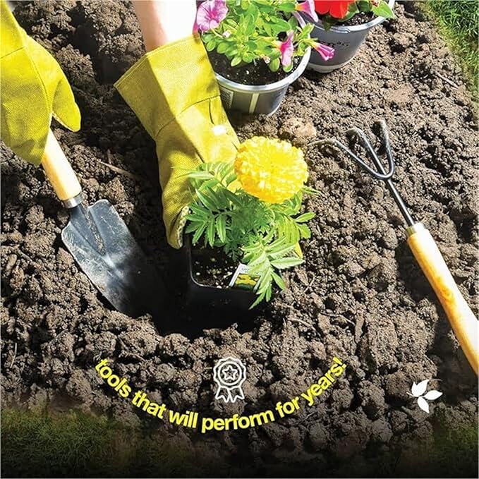 Garden Tool Set 10 Piece Heavy Duty Gardening Tool Set with Stylish Carrying Case Perfect Gardening Gift for Women or Men for Women