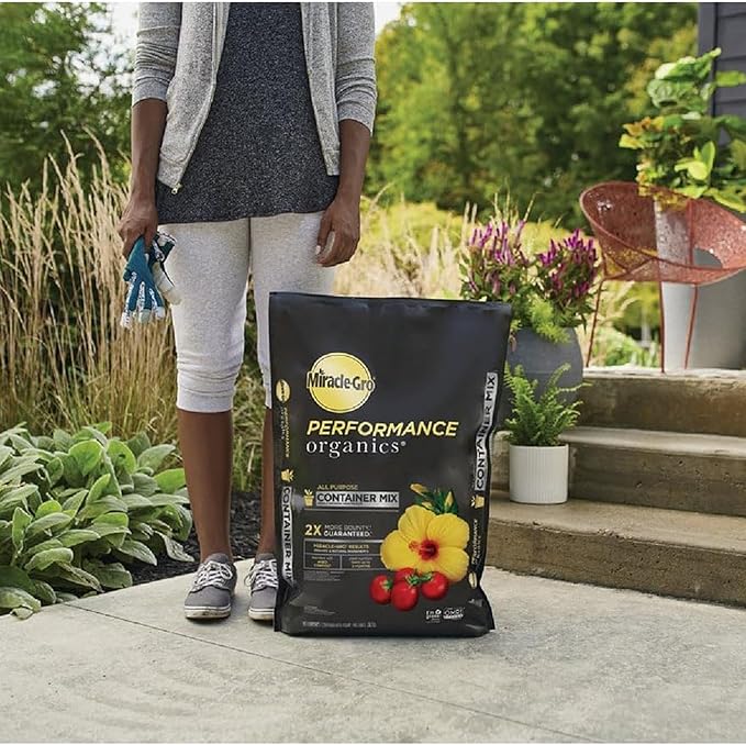 Miracle-Gro 3 Pack Performance Organics All Purpose Container Mix with Natural and Organic Ingredients Feeds Container Grown Vegetables Flowers and Herbs for up to 3 Months 1 cu. ft.