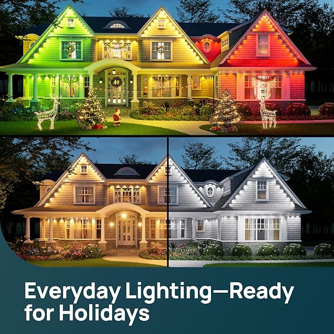 Linkind StarRay Solar Lights Outdoor Waterproof Dusk-to-Dawn Outdoor Solar Lights Permanent Outdoor Lights HP5 APP/Voice Control Landscape Lighting IP67 Outdoor Lights for Yard Garden