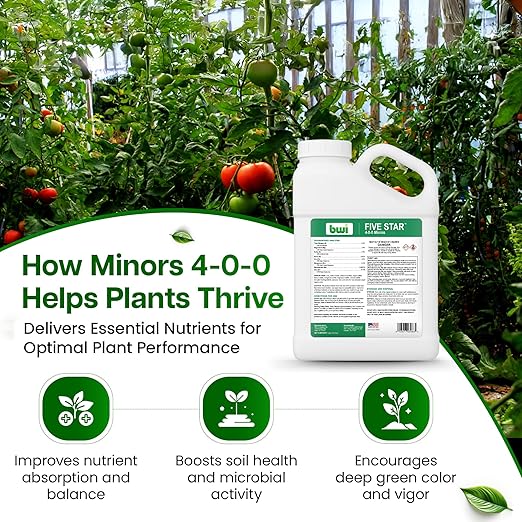 4-0-0 Micro Liquid Nitrogen Fertilizer - Fast Absorption for Ag/T&ampO Use - Urea-Based Plant Fertilizer with 7 Chelated Micronutrients (Magnesium Iron &amp More) + Yucca Kelp Humic Acid - 1 Gal