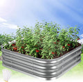 Galvanized Raised Garden Beds for Gardening - 23x23x11in Thickened Small Metal Planter Box Above Ground for VegetablesFlowers HerbOutdoor Garden Container Square