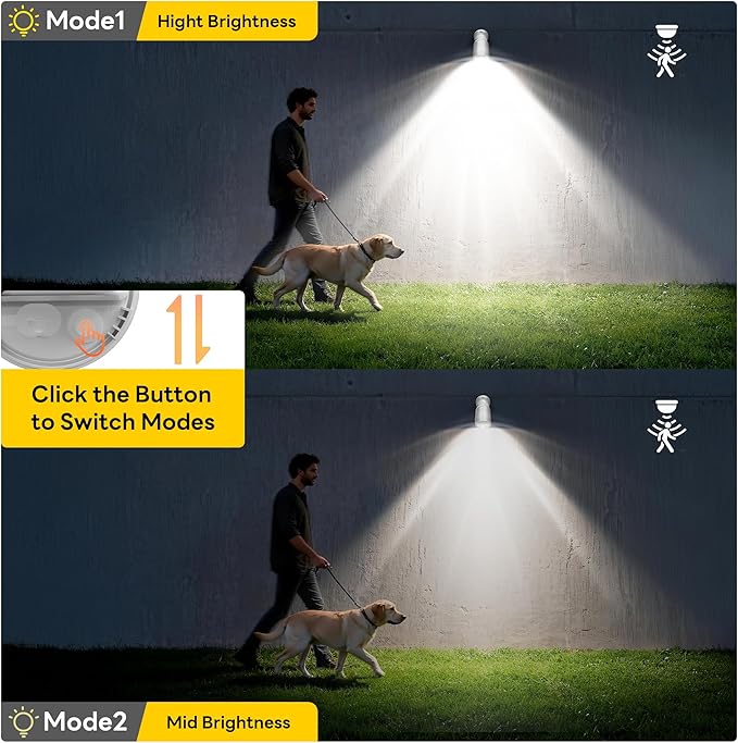 Rechargeable Battery Operated Motion Sensor Light4000mAh Battery Powered Spotlight 600 Lumen Outdoor IP65 Waterproof for PorchYardWallGarden