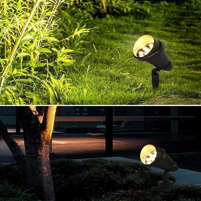 Lawn Projector Round Tree Light Outdoor LED Beam Spotlight Recessed Spotlights for Hotel Indoor Courtyard Garden Park Flag Lighting(White7W)