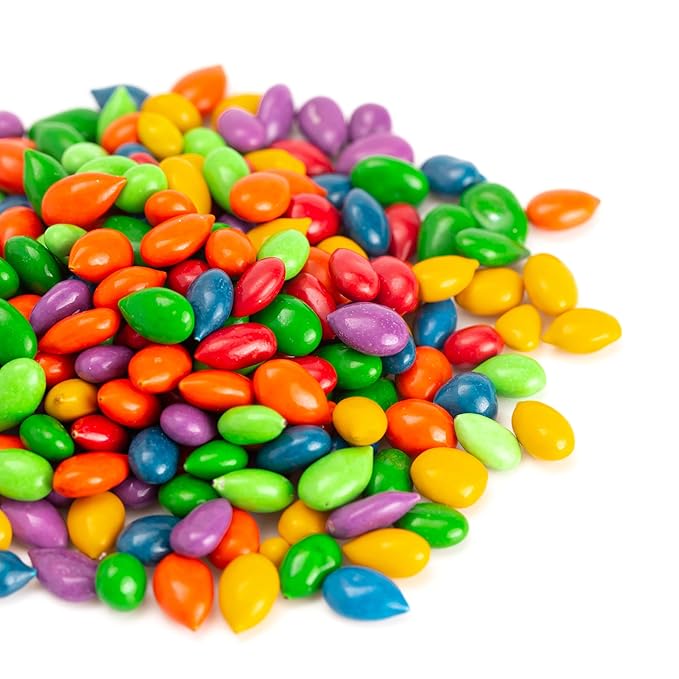 Yupik Kimmie Sunbursts Colorful Chocolaty Sunflower Seeds 2.2 lb (35.2 oz) Pack of 6 Gluten-Free Kosher Sunflower Seeds in Chocolaty Candy Coating Source of Fiber Ideal for Parties Baking