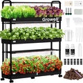 Large Hydroponics Growing System Kit 90 Pods Vertical Indoor Herb Garden Kit with 2 Light Modes &amp Auto Circulating Water System 40L Movable Indoor Gardening System for Herb Vegetable Fruit