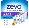 Zevo Flying Insect Trap Refill: Indoor Trap Refill Cartridges Capture House Flies Fruit Flies and Gnats (8 Refill Cartridges)