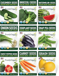 Purely Organic Vegetable Garden Starter Kit - Over 2500 Seeds - Certified Organic Non-GMO Open Pollinated Heirloom USA Origin