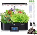 17-Pods Hydroponic Growing System with 24W Full-Spectrum Cooling Grow Light &amp Smart Control Panel Seed Pods kit for Indoor Garden