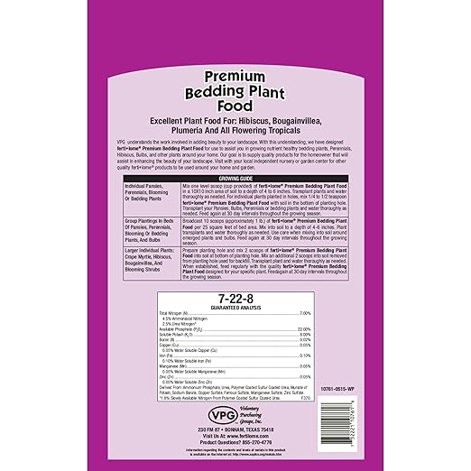 Fertilome (10761) Premium Bedding Plant Food 7-22-8 (4 lbs.)