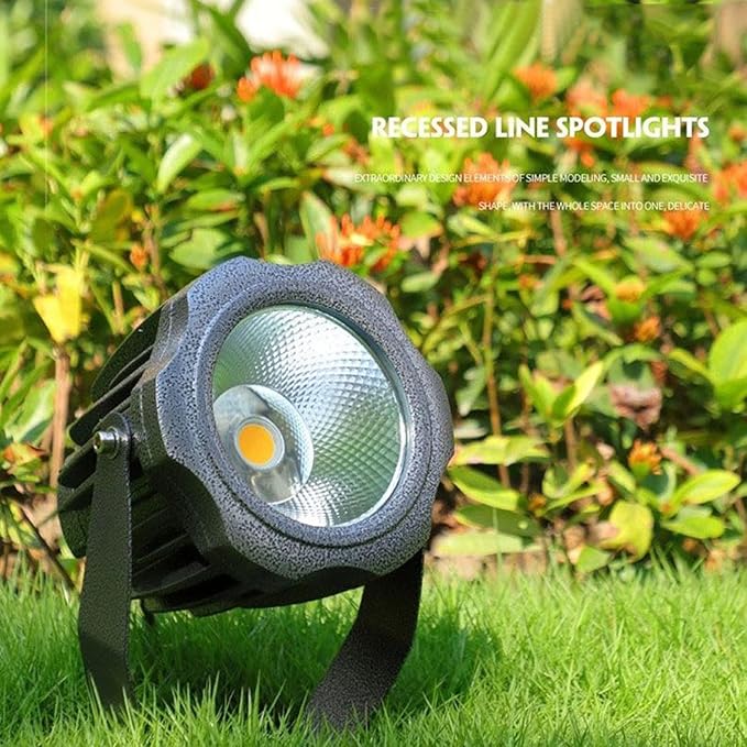 COB Flood Light Outdoor Spotlight IP65 Waterproof AC85-265V 180° Rotating LED Landscape Lights for Outside Wall Advertising Signs Lawn Landscape Lighting