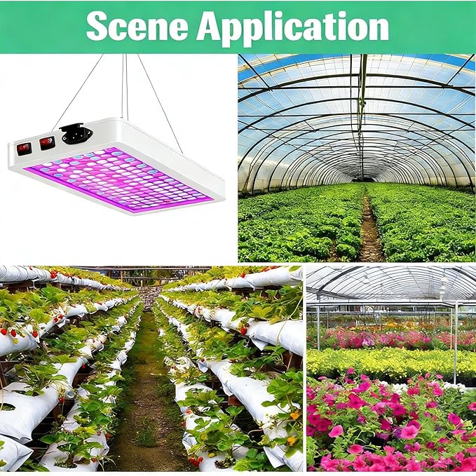 Full Spectrum LED Grow Light for Indoor PlantsPlant Lamp with Hanging Kit Suitable for Seedlings Succulents Flowers &amp Vegetables (B2-1000W)