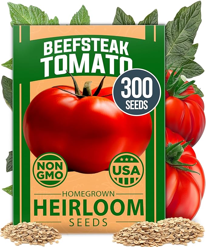 HOME GROWN 𝗨𝗦𝗔 𝗣𝗥𝗘𝗠𝗜𝗨𝗠 Jalapeno Pepper Seeds &amp Beefsteak Tomato 300 &amp Persian Cucumber 50 &amp Detroit Dark Red Beet - 500