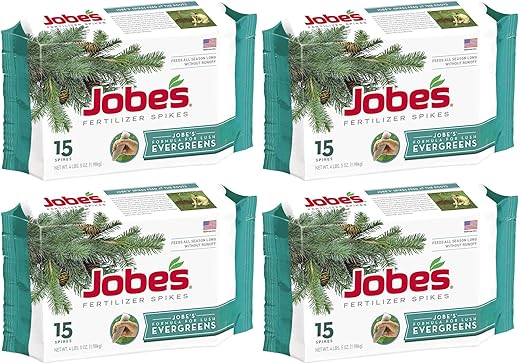 Jobe's 01661 Evergreen Fertilizer Spikes 15-4 Pack