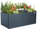 Vego garden 32 Extra Tall Modern Raised Garden Beds Kit 42 x 83 Garden Raised Bed Metal Planter Box for Vegetables Flowers Fruits Midnight Blue