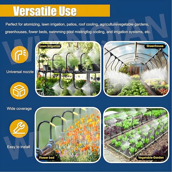 360° Bendable Drip Irrigation Kit Bendable Drip Garden Watering System Automatic Irrigation Equipment Set High Pressure Resistance Smart Timer For Greenhouse Flower Beds Lawn 50m+controller