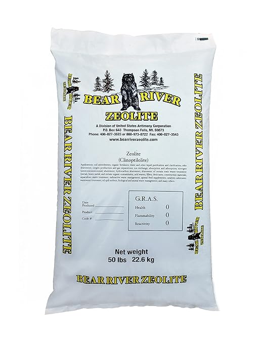50 Pound Granular Clinoptilolite Zeolite - Organic Fertilizer Compost Agent All Purpose Absorbent