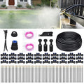 Drip Irrigation System for Garden Automatic Watering System with Adjustable 360° Copper Spray Nozzles DIY Drip Irrigation Kit for Yard Lawn Greenhouse Raised Beds &amp Potted Plants (100FT)