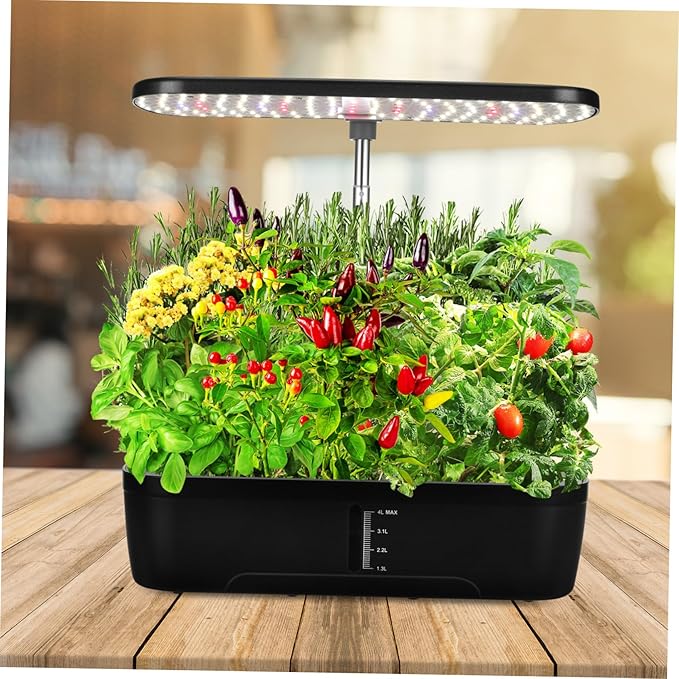 1 Set Hydroponics Growing System Kit Indoor Plant Growing Machine with Automatic Watering Multi Porous Design Abundant Accessories for Gardening US Plug