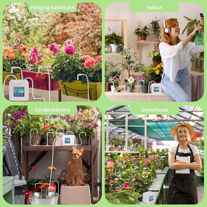 Upgraded DIY Automatic Drip Irrigation Kit 15 Potted Houseplants Support Indoor Watering System for Plants with Digital Programmable Water Timer