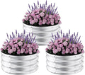 Galvanized Raised Garden Bed Outdoor 3 Pack 2x2x1Ft Metal Round Planter Box Heavy Duty Raised Beds for Vegetables Flowers Herbs Open Bottom Design Easy Assembly