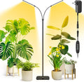 Plant Grow Light for Indoor Full Spectrum Dual Heads Grow Light 66.5in Extendable Stand144 LEDs10-Level Dimmable Auto Timer Adjustable Gooseneck Floor Lamp for Tall Large Plants