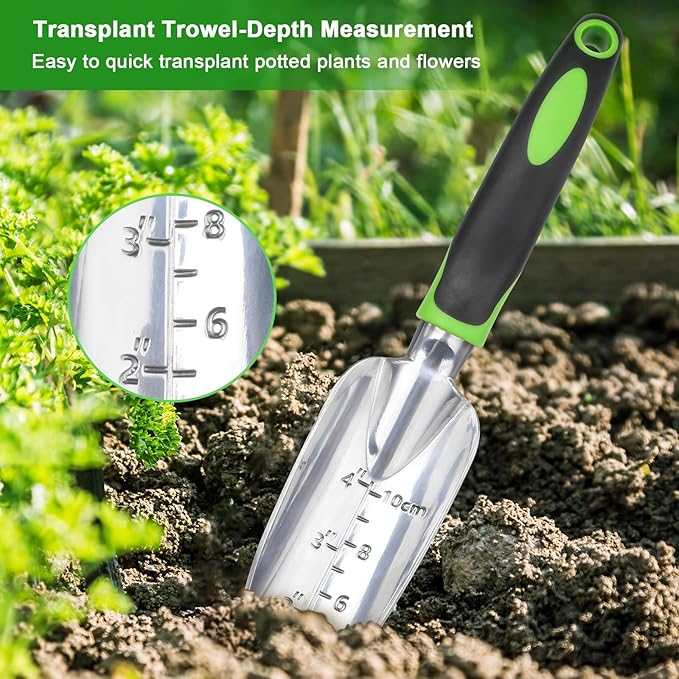 Garden Tools Set 3 Pack Heavy Duty Gardening Tools Set + Garden Tools Set 8 Piece Gardening Tools Set with Non Slip Ergonomic Handle