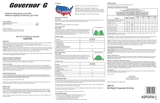 The Andersons Governor G Granular Lawn Growth Regulator - Covers up to 20000 sq ft (34 lb)
