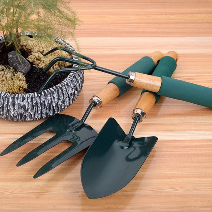 Garden Tool Set 6-Piece Lightweight Gardening kit with Soft Rubber Anti-Skid Ergonomic Handle Gardening Hand Tools