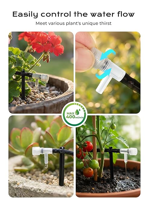Solar Drip Irrigation System with USB Charging Indoor Outdoor Plant Watering Devices for 15 Potted Plants Automatic Watering System IP44 Waterproof 2200mAh for Garden Farm Greenhouse(Green)