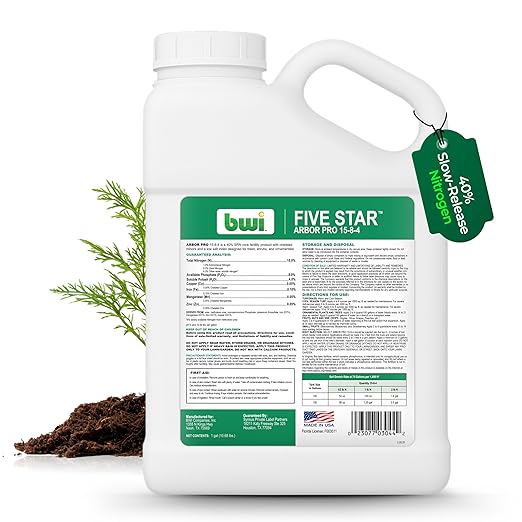 Five Star Arbor Pro 15-8-4 Liquid Fertilizer with Minors for Healthy Growth &amp Vibrant Plants - Slow-Release Nitrogen with Lasting Chelated Micronutrients for Trees Shrubs &amp Ornamentals - 1 Ga