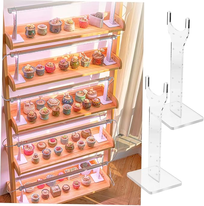 Professional Vertical Grow Light Stand for Indoor Plants Adjustable Height Acrylic Frame for Succulent Efficient LED Lighting