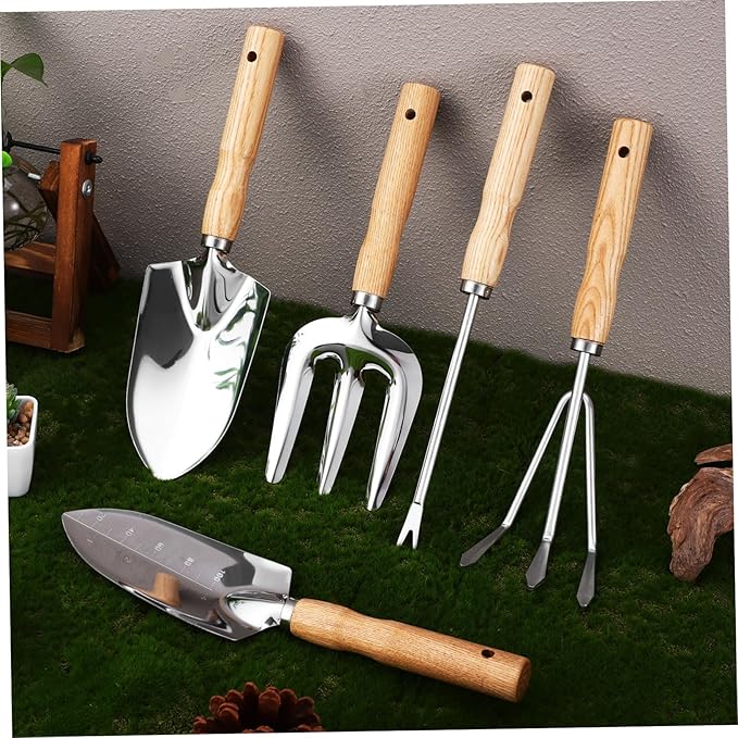 balacoo Gardening Tool Kit Women Garden Tools Set Push Pull Hoe Material Trowel Set for Care