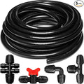 Carpathen 50 FT 1/2 Irrigation Tubing Mainline - Drip Irrigation Tubing Perfect for Push-To-Connect Garden Irrigation System or as Blank Distribution Hose with 4 Connectors Included